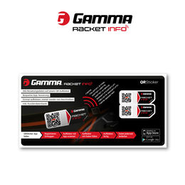 Accessoires Raquettes Gamma Gamma Racket Info, 2 Besaitungsaufkleber - QR Sticker Startkarte